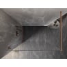 Mexen Lunar paroi de douche Walk-in gauche 70 x 200 cm, transparent 8 mm, cuivre brossé - 830-070-000-65-00-L