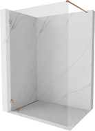 Mexen Lunar Staklena tuš stijena Walk-in lijeva 80 x 200 cm, prozirna 8 mm, brušena bakar - 830-080-000-65-00-L