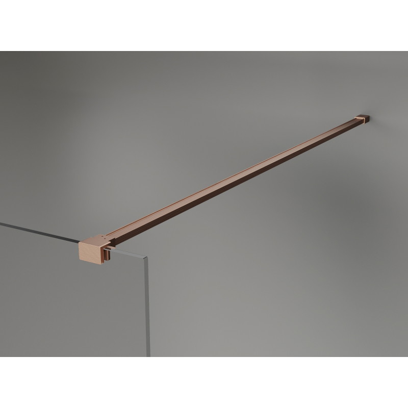 Mexen Lunar tuš stena Walk-in leva 90 x 200 cm, prozorna 8 mm, brušeni baker - 830-090-000-65-00-L
