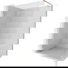 Mexen Lunar Duschwand Walk-in links 100 x 200 cm, transparent 8 mm, gebürstetes Kupfer - 830-100-000-65-00-L