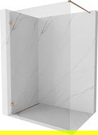 Mexen Lunar Duschwand Walk-in links 140 x 200 cm, transparent 8 mm, gebürstetes Kupfer - 830-140-000-65-00-L
