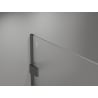 Mexen Lunar shower wall Walk-in left 50 x 200 cm, transparent 8 mm, brushed gun grey - 830-050-000-66-00-L