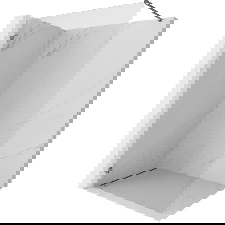 Mexen Lunar douchescherm Walk-in links 140 x 200 cm, transparant 8 mm, geborsteld kanon grijs - 830-140-000-66-00-L