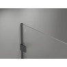 Mexen Lunar ścianka prysznicowa Walk-in lewa 140 x 200 cm, transparent 8 mm, gun gray szczotkowany - 830-140-000-66-00-L