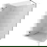 Mexen Lunar douchewand Walk-in links 110 x 200 cm, transparant 8 mm, zwart - 830-110-000-70-00-L