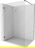 Mexen Lunar douchewand Walk-in links 110 x 200 cm, transparant 8 mm, zwart - 830-110-000-70-00-L