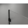 Mexen Lunar Duschwand Walk-in links 110 x 200 cm, transparent 8 mm, schwarz - 830-110-000-70-00-L