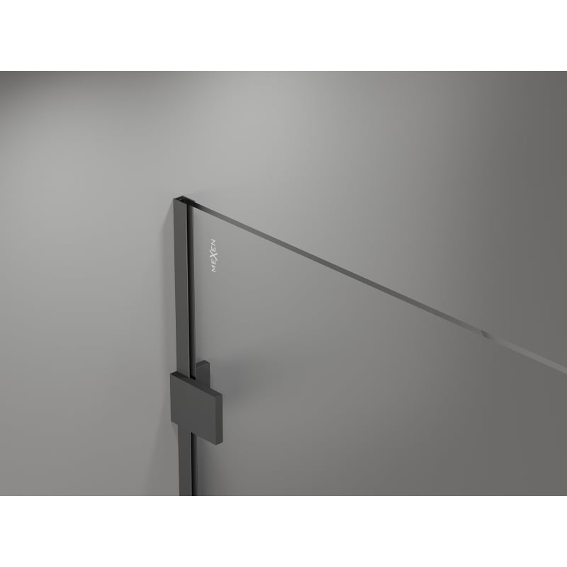 Mexen Lunar douchewand Walk-in links 130 x 200 cm, transparant 8 mm, gun metal - 830-130-000-95-00-L