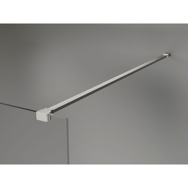 Mexen Lunar Stenska prha Walk-in leva 80 x 200 cm, prozorna 8 mm, brušeni nikel - 830-080-000-97-00-L