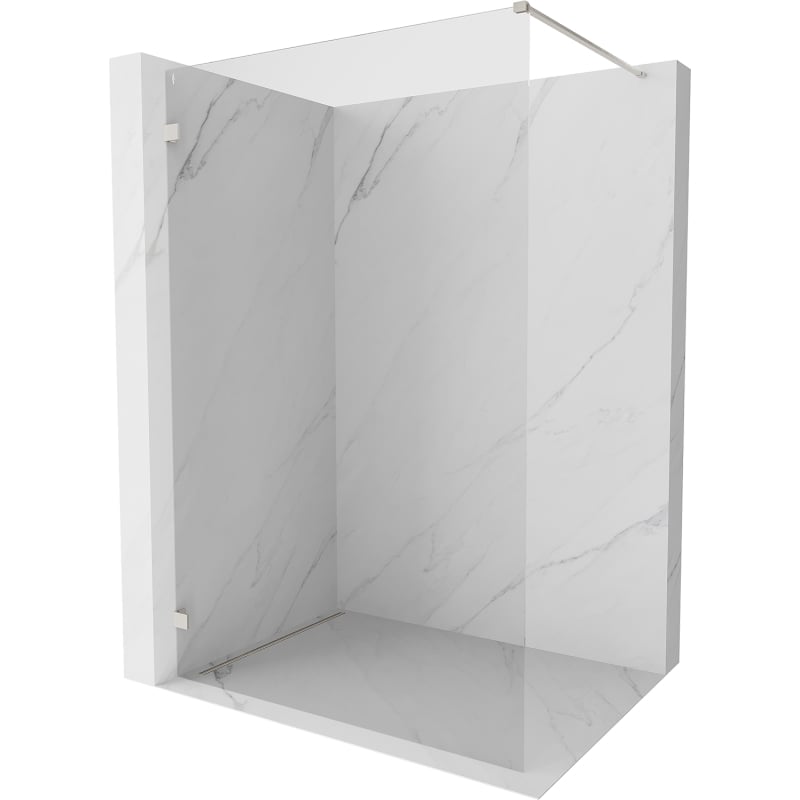 Mexen Lunar ścianka prysznicowa Walk-in lewa 90 x 200 cm, transparent 8 mm, nikiel szczotkowany - 830-090-000-97-00-L