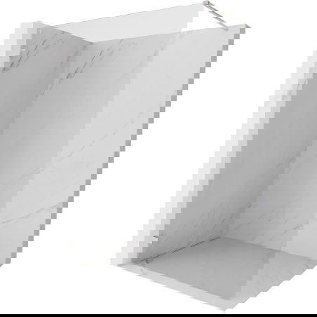 Mexen Lunar douchewand Walk-in links 90 x 200 cm, transparant 8 mm, geborsteld nikkel - 830-090-000-97-00-L