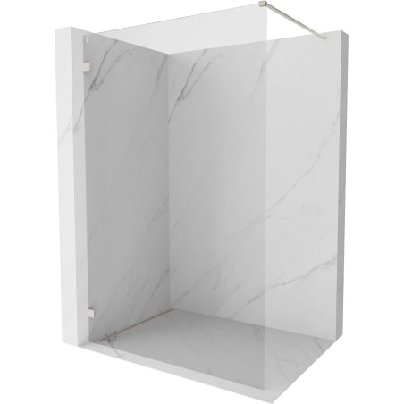 Mexen Lunar ścianka prysznicowa Walk-in lewa 130 x 200 cm, transparent 8 mm, nikiel szczotkowany - 830-130-000-97-00-L
