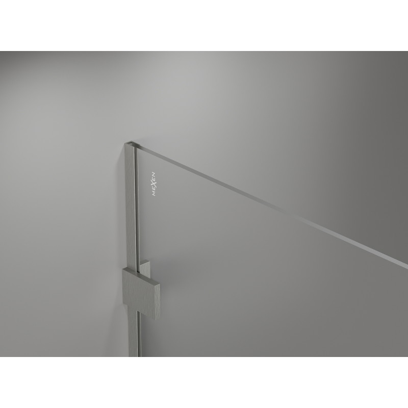 Mexen Lunar dušisein Walk-in vasak 150 x 200 cm, läbipaistev 8 mm, harjatud nikkel - 830-150-000-97-00-L