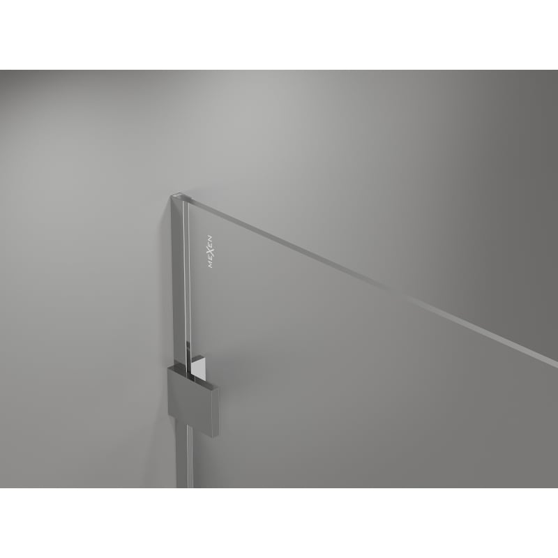 Mexen Lunar paroi de douche Walk-in droite 90 x 200 cm, transparent 8 mm, chrome - 830-090-000-01-00-P