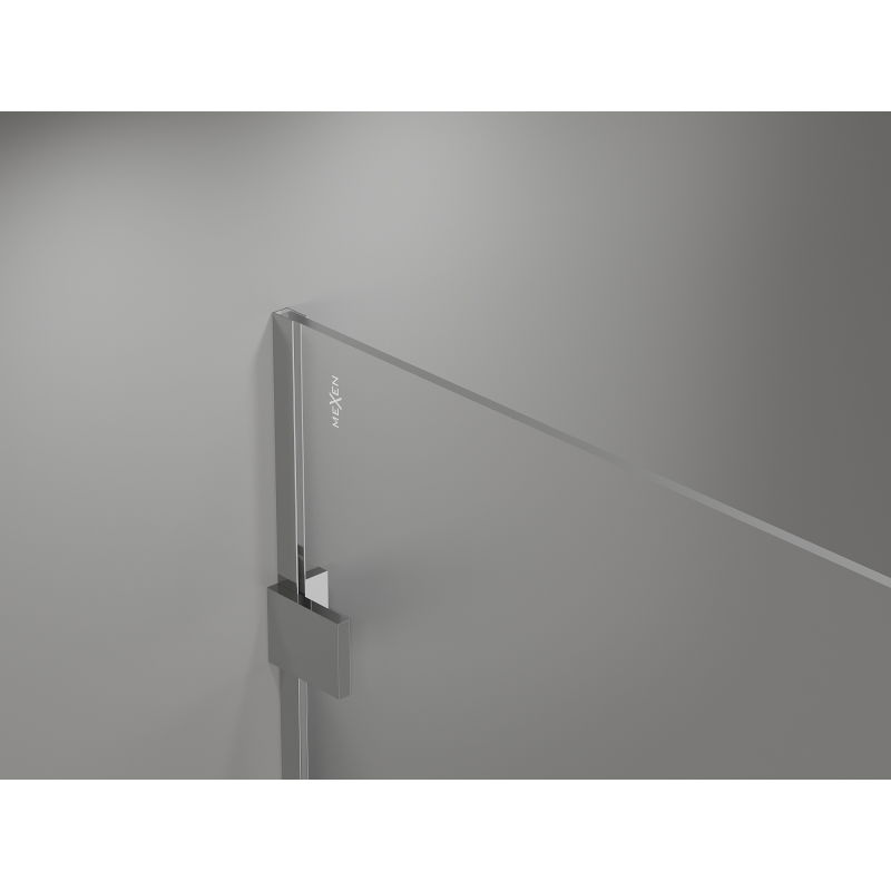 Mexen Lunar Duschmauer Walk-in riets 100 x 200 cm, transparent 8 mm, Chrom - 830-100-000-01-00-P