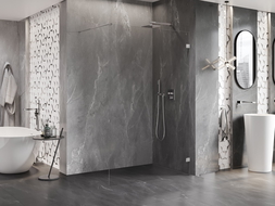 Mexen Lunar douchewand Walk-in rechts 100 x 200 cm, transparant 8 mm, chroom - 830-100-000-01-00-P