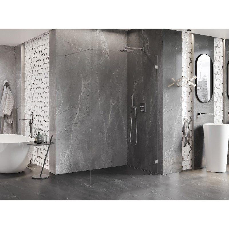 Mexen Lunar Walk-in stjenka za tuš desna 110 x 200 cm, prozirna 8 mm, krom - 830-110-000-01-00-P