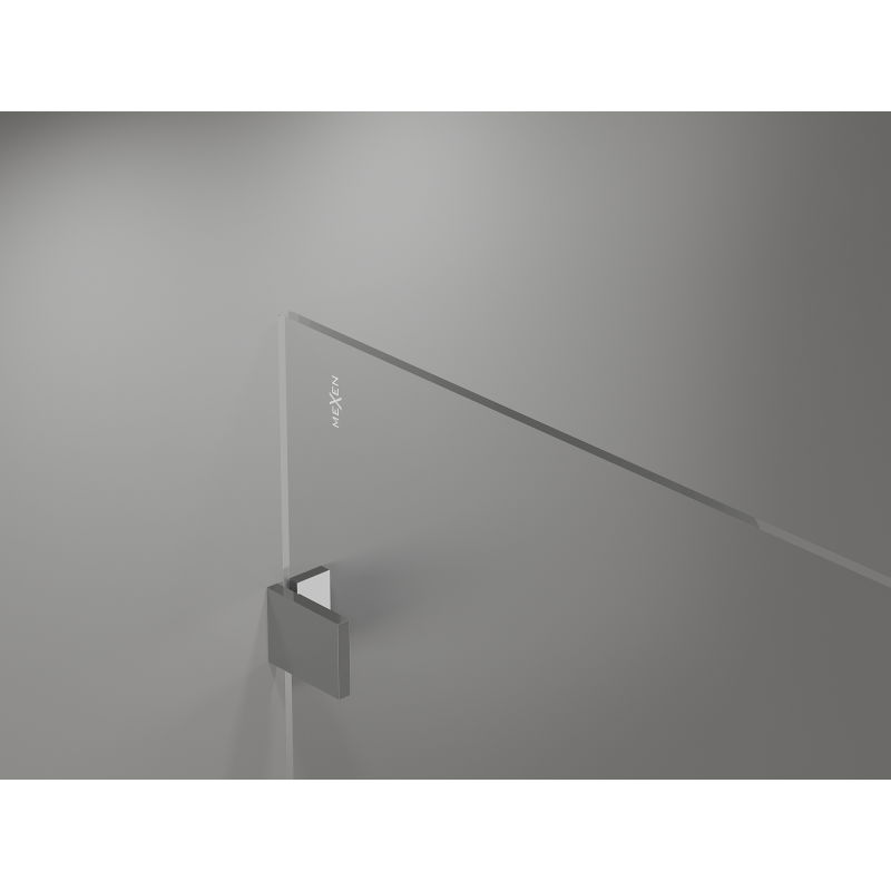 Mexen Lunar Parede de chuveiro Walk-in direita 130 x 200 cm, transparente 8 mm, cromo - 830-130-000-01-00-P