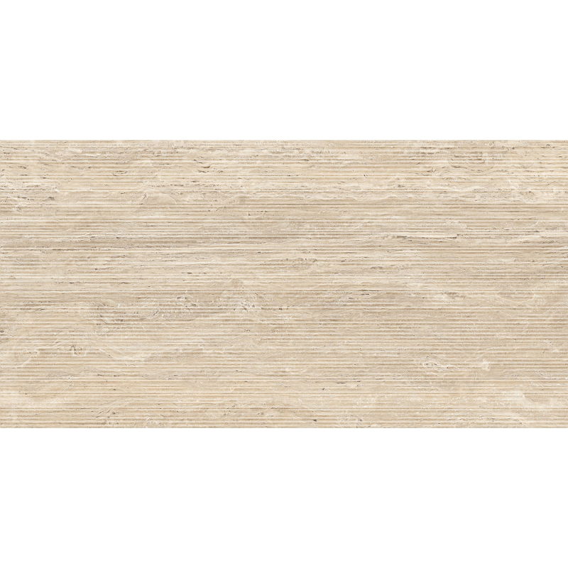 Mexen Neo Travertino Liner Natural gres vidrado rekt. G1, azulejo de chão e parede 120 x 60 cm, mate - TL302-120-060-05