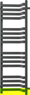Mexen Loop radiateur de salle de bain 1250 x 375 mm, 666 W, anthracite - W129-1250-350-00-66