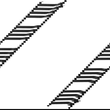 Mexen Loop stūra vannas istabas radiators 1600 x 375 mm, 837 W, melns - W129-1600-350-00-70