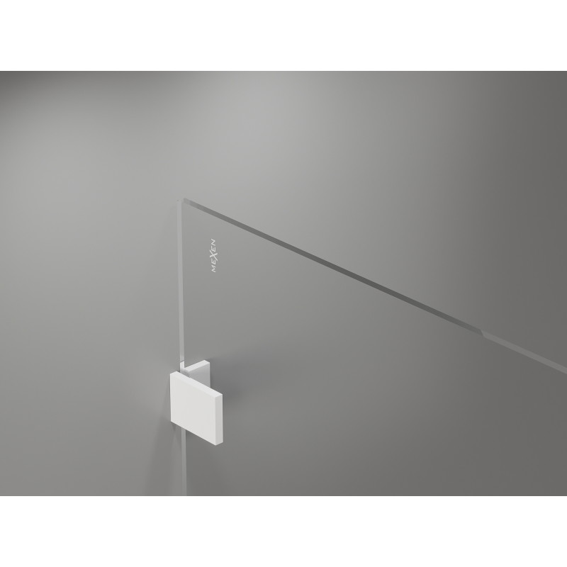 Mexen Lunar ścianka prysznicowa Walk-in prawa 60 x 200 cm, transparent 8 mm, biała - 830-060-000-20-00-P