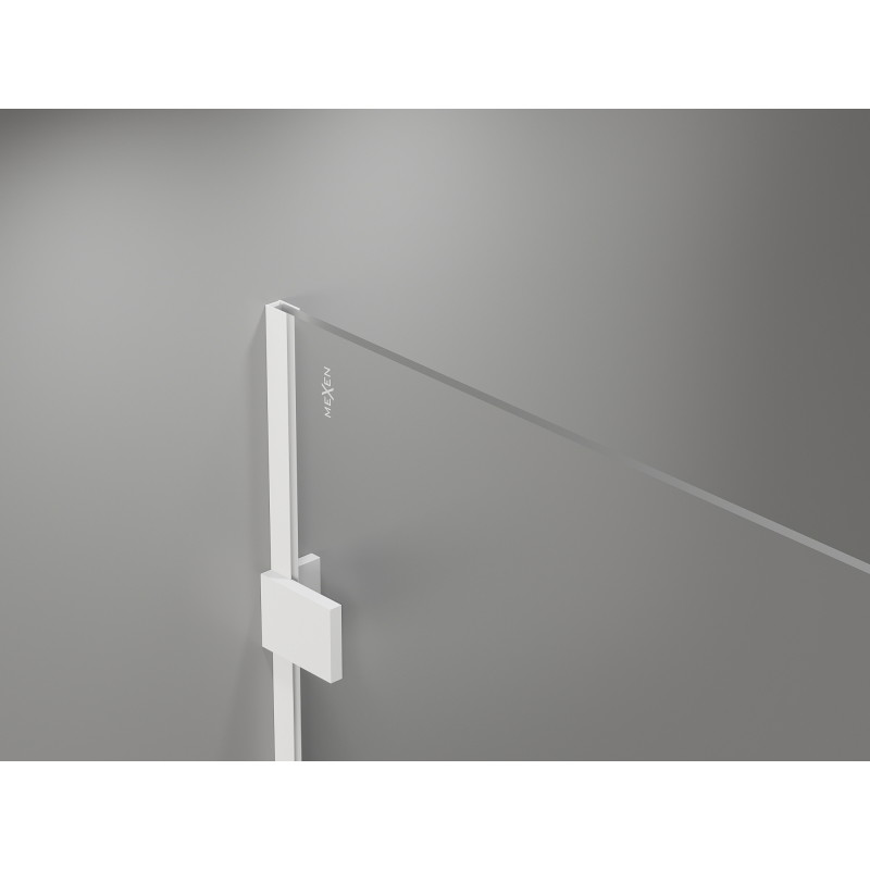 Mexen Lunar dušisein Walk-in parem 80 x 200 cm, läbipaistev 8 mm, valge - 830-080-000-20-00-P