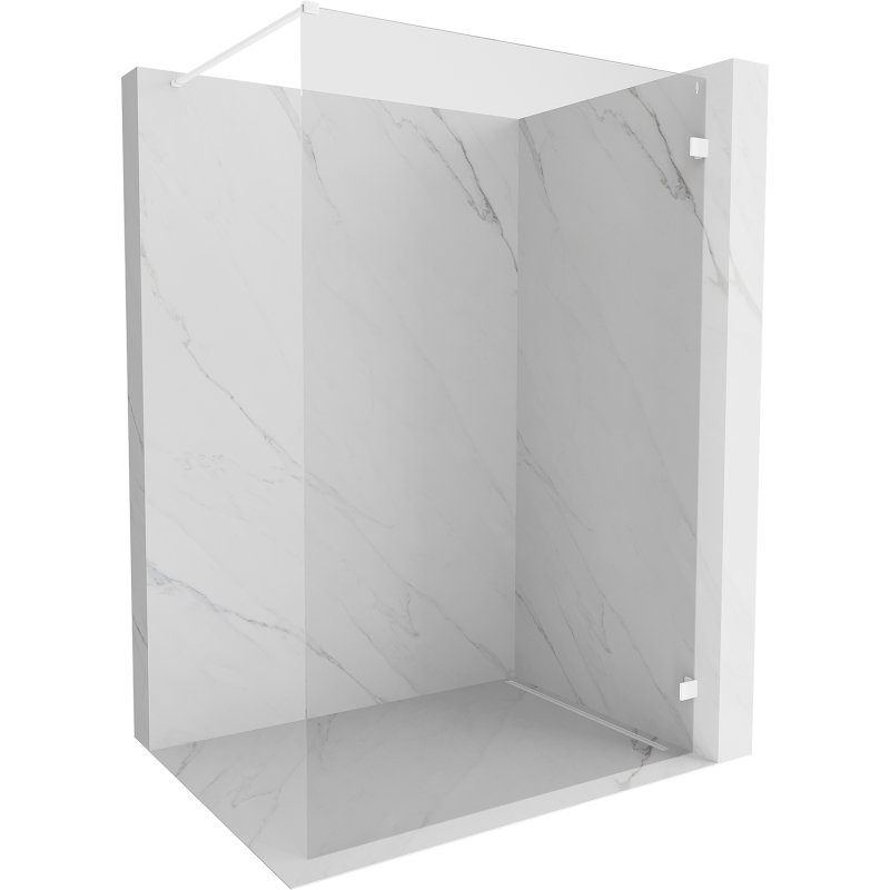 Mexen Lunar Walk-in Duschwand riets 80 x 200 cm, transparent 8 mm, wäiss - 830-080-000-20-00-P