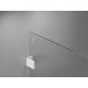 Mexen Lunar paroi de douche Walk-in droite 100 x 200 cm, transparent 8 mm, blanc - 830-100-000-20-00-P