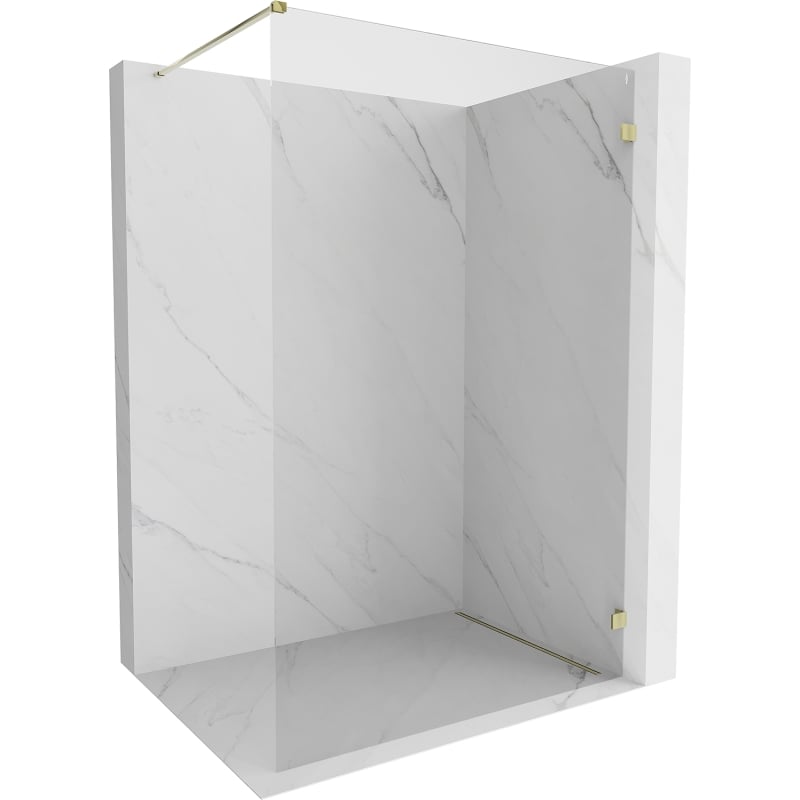 Mexen Lunar dušisein Walk-in parem 60 x 200 cm, läbipaistev 8 mm, kuldne - 830-060-000-50-00-P