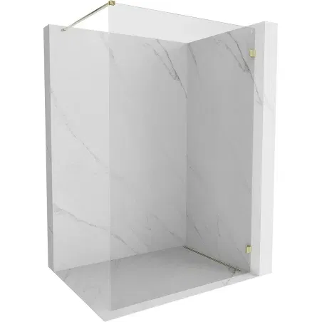 Mexen Lunar Shower Wall Walk-in Right 80 x 200 cm, Transparent 8 mm, Gold - 830-080-000-50-00-P