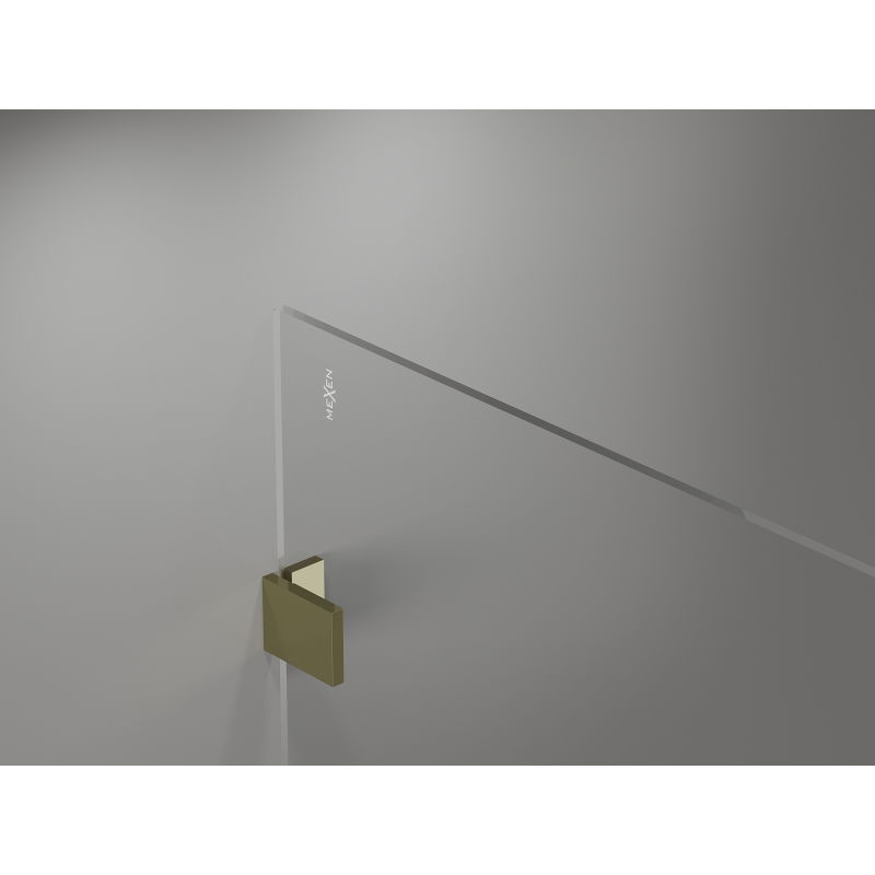 Mexen Lunar douchewand Walk-in rechts 100 x 200 cm, transparant 8 mm, goud - 830-100-000-50-00-P