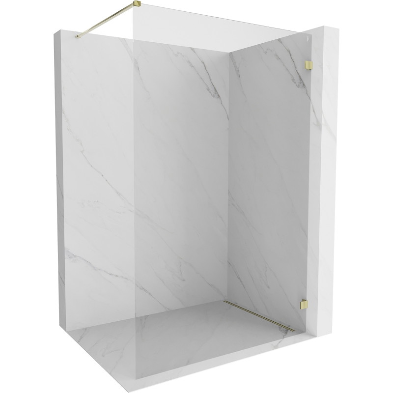 Mexen Lunar dušisein Walk-in parem 110 x 200 cm, läbipaistev 8 mm, kuld - 830-110-000-50-00-P