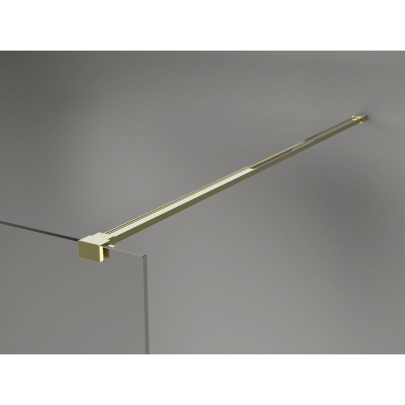 Mexen Lunar parede de chuveiro Walk-in direita 120 x 200 cm, transparente 8 mm, dourada - 830-120-000-50-00-P