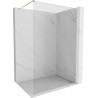 Mexen Lunar ścianka prysznicowa Walk-in prawa 160 x 200 cm, transparent 8 mm, złota - 830-160-000-50-00-P