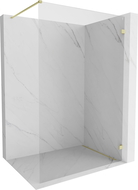 Mexen Lunar Duschwand Walk-in rechts 80 x 200 cm, transparent 8 mm, gebürstetes Gold - 830-080-000-55-00-P
