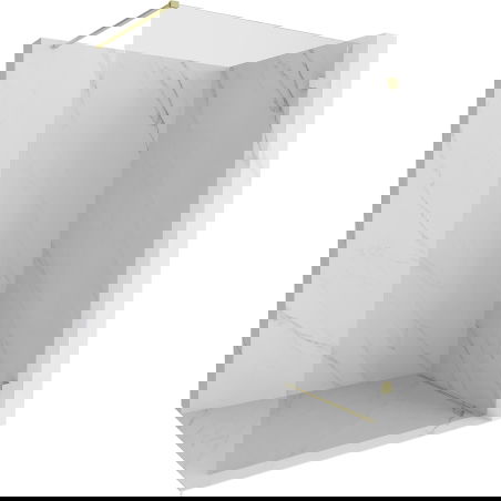 Mexen Lunar Duschwand Walk-in rechts 110 x 200 cm, transparent 8 mm, gebürstetes Gold - 830-110-000-55-00-P