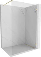 Mexen Lunar duschvägg Walk-in höger 110 x 200 cm, transparent 8 mm, borstad guld - 830-110-000-55-00-P