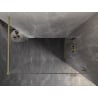 Mexen Lunar ścianka prysznicowa Walk-in prawa 110 x 200 cm, transparent 8 mm, złota szczotkowana - 830-110-000-55-00-P