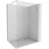 Mexen Lunar ścianka prysznicowa Walk-in prawa 140 x 200 cm, transparent 8 mm, złota szczotkowana - 830-140-000-55-00-P