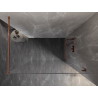 Mexen Lunar dušisein Walk-in parem 80 x 200 cm, läbipaistev 8 mm, roosa kuld - 830-080-000-60-00-P