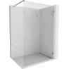 Mexen Lunar Walk-in desna tuš stijena 90 x 200 cm, prozirna 8 mm, ružičasto zlato - 830-090-000-60-00-P