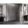 Mexen Lunar Walk-in desna tuš stijena 90 x 200 cm, prozirna 8 mm, ružičasto zlato - 830-090-000-60-00-P