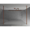 Mexen Kioto freistehende Duschwand 100 x 200 cm, Frostglas 8 mm, Roségold - 800-100-002-60-30