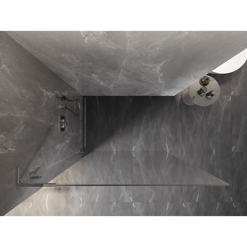 Mexen Lunar L dušinurk Walk-in vasak 60 x 200 cm, läbipaistev 8 mm, kroom - 830L-060-000-01-00-L