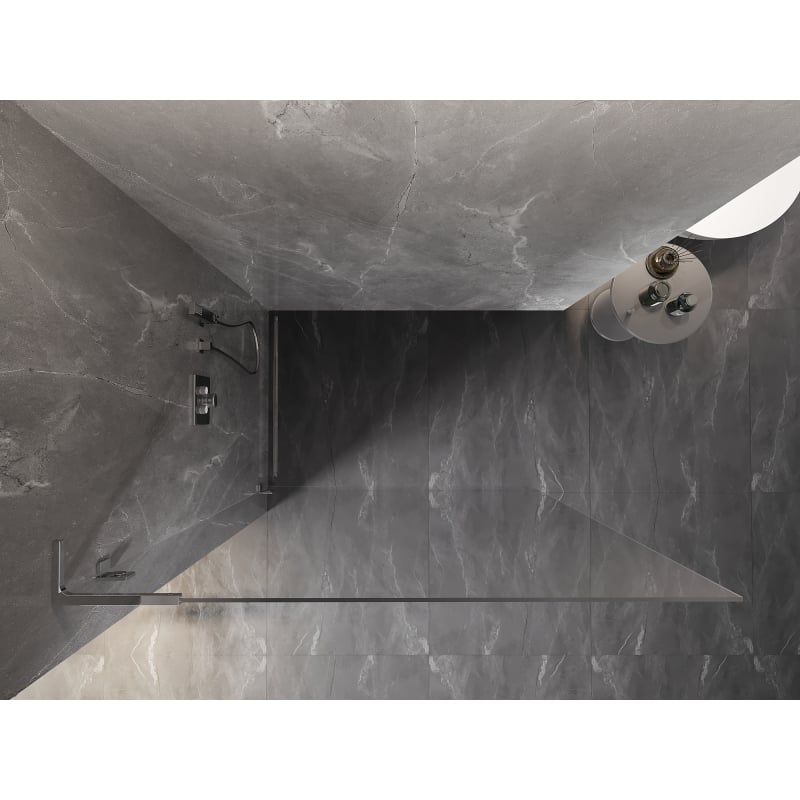 Mexen Lunar L paroi de douche Walk-in gauche 70 x 200 cm, transparent 8 mm, chrome - 830L-070-000-01-00-L