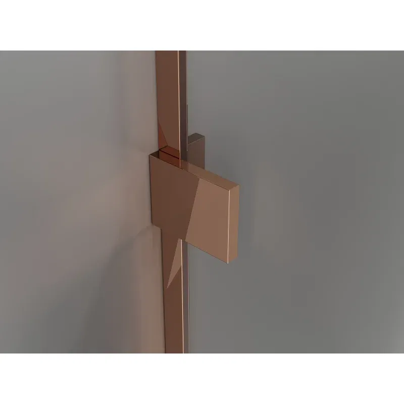 Mexen Lunar Duschwand Walk-in rechts 120 x 200 cm, transparent 8 mm, Roségold - 830-120-000-60-00-P