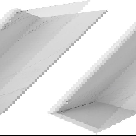 Mexen Lunar L painel de duche Walk-in esquerdo 80 x 200 cm, transparente 8 mm, cromado - 830L-080-000-01-00-L