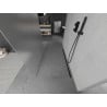 Mexen Kioto 120 x 200 cm Freestanding Shower Wall, Frosted 8 mm, Black - 800-120-002-70-30