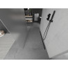 Mexen Kioto freistehende Duschwand 120 x 200 cm, satiniert 8 mm, schwarz - 800-120-002-70-30